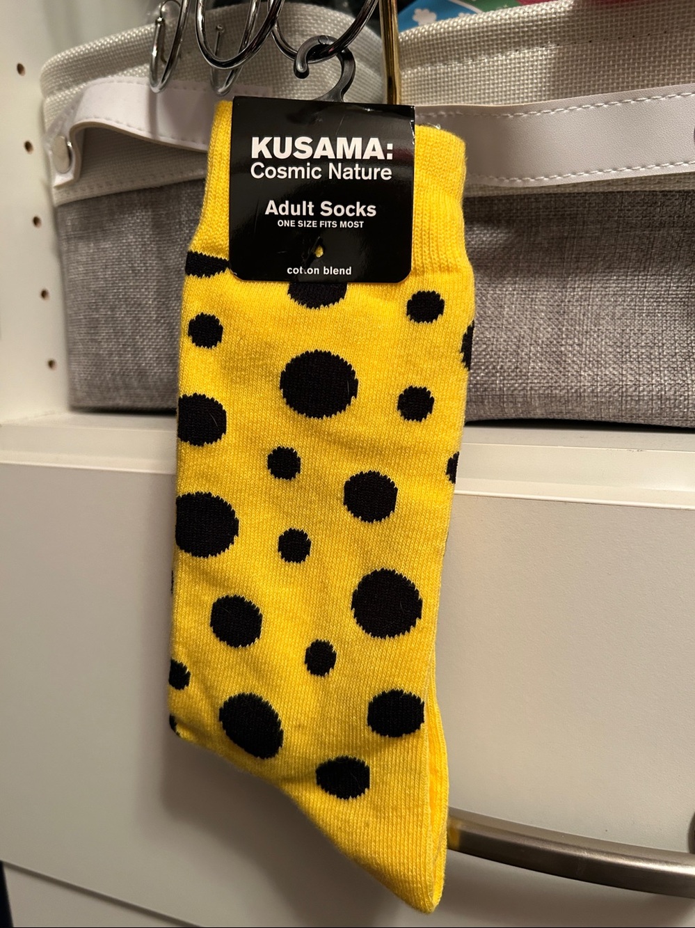 Yayoi Kusama Cosmic Nature yellow polka dot socks RARE HARD TO FIND